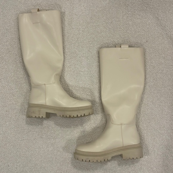 H&M - Knee-High Cream Boots (Size US 7) - Picture 8 of 12